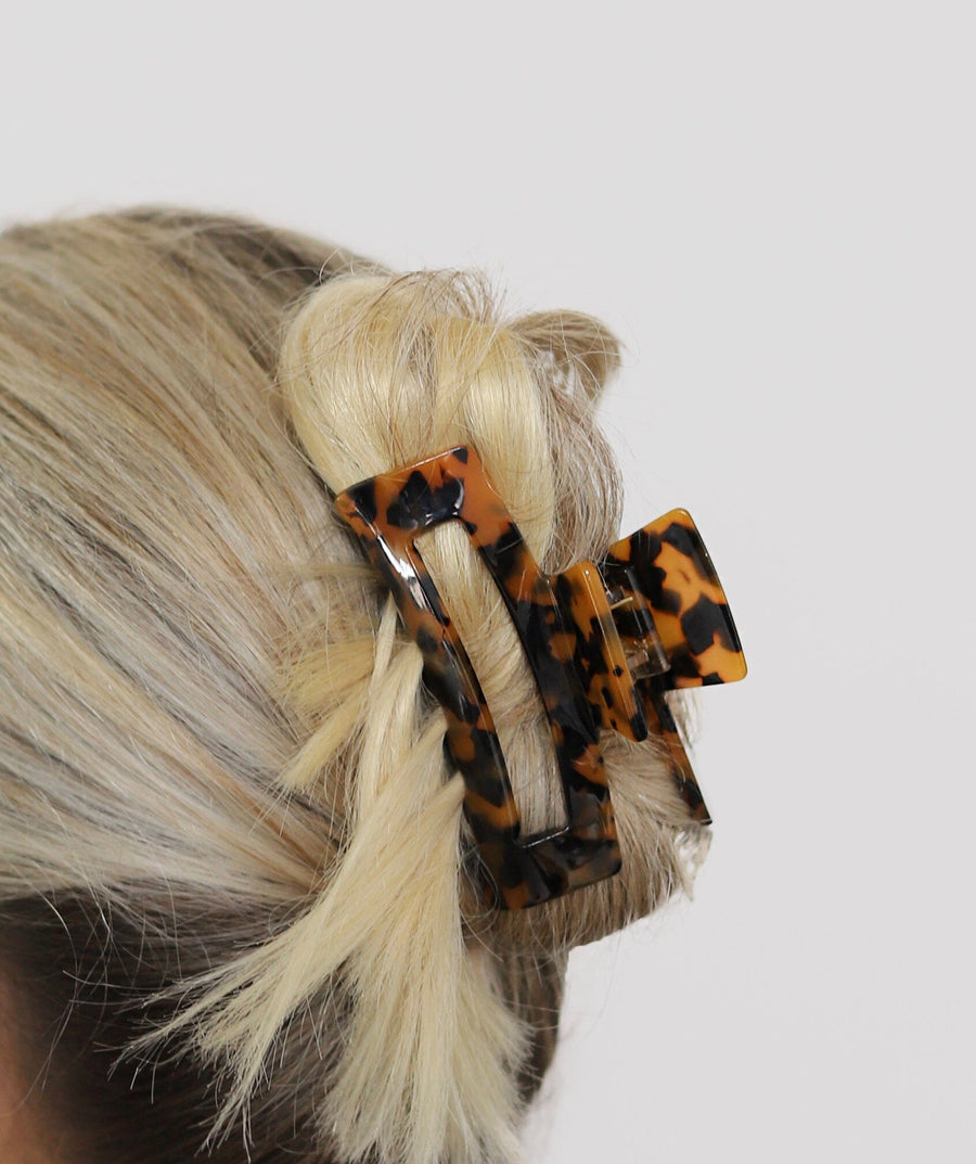 Square Claw Clip Small Tortoise Shell 